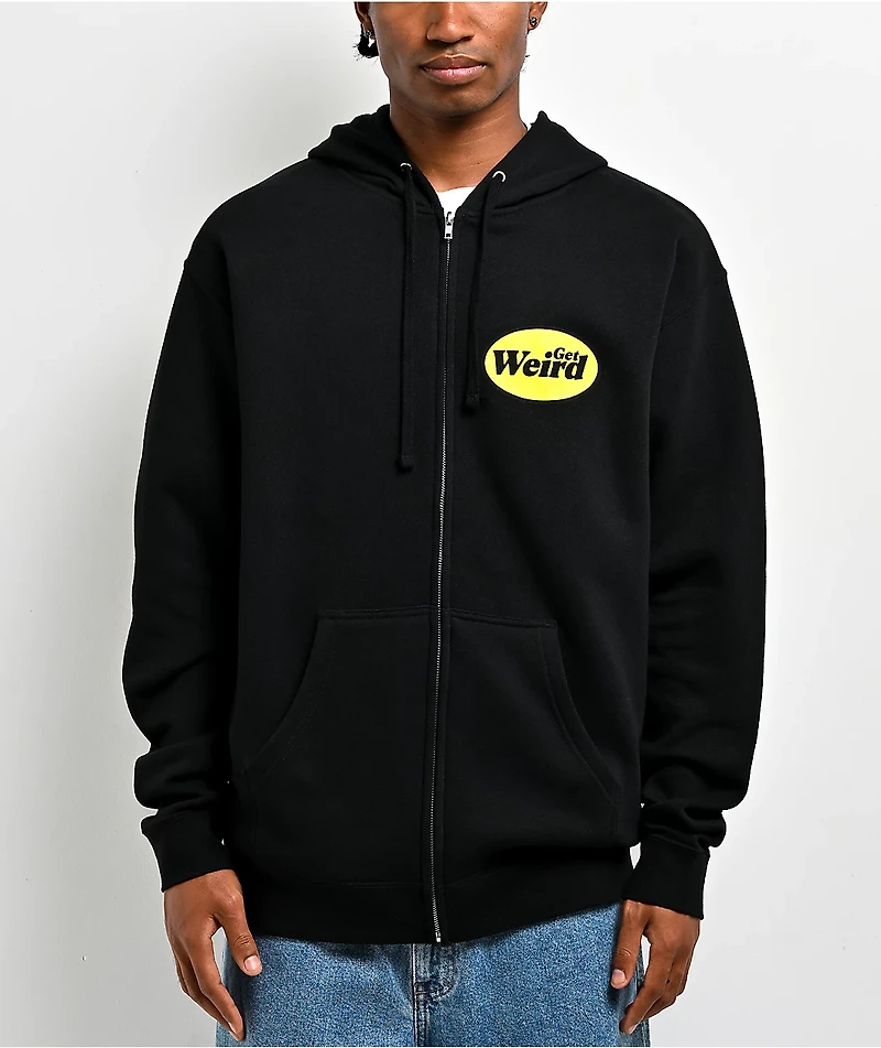Get Weird Black Zip Hoodie