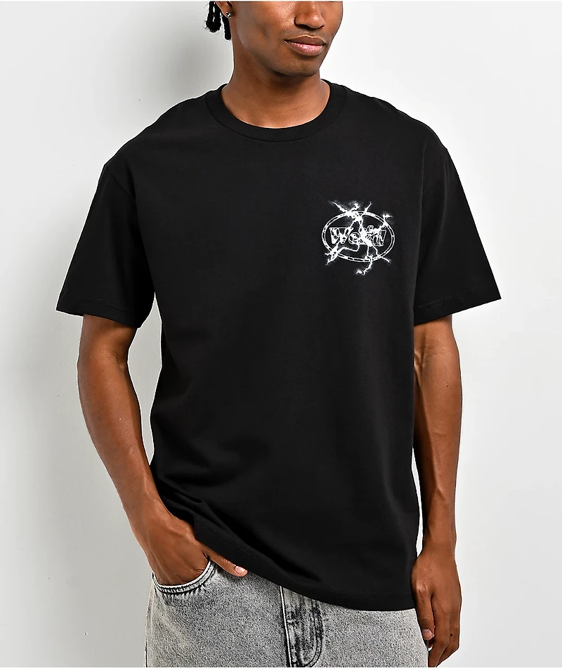 Get Weird Lightning Black T-Shirt
