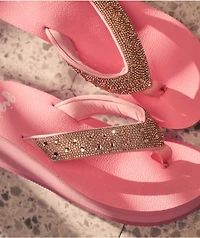 Gigi Ali Rhinestone Pink Platform Sandals
