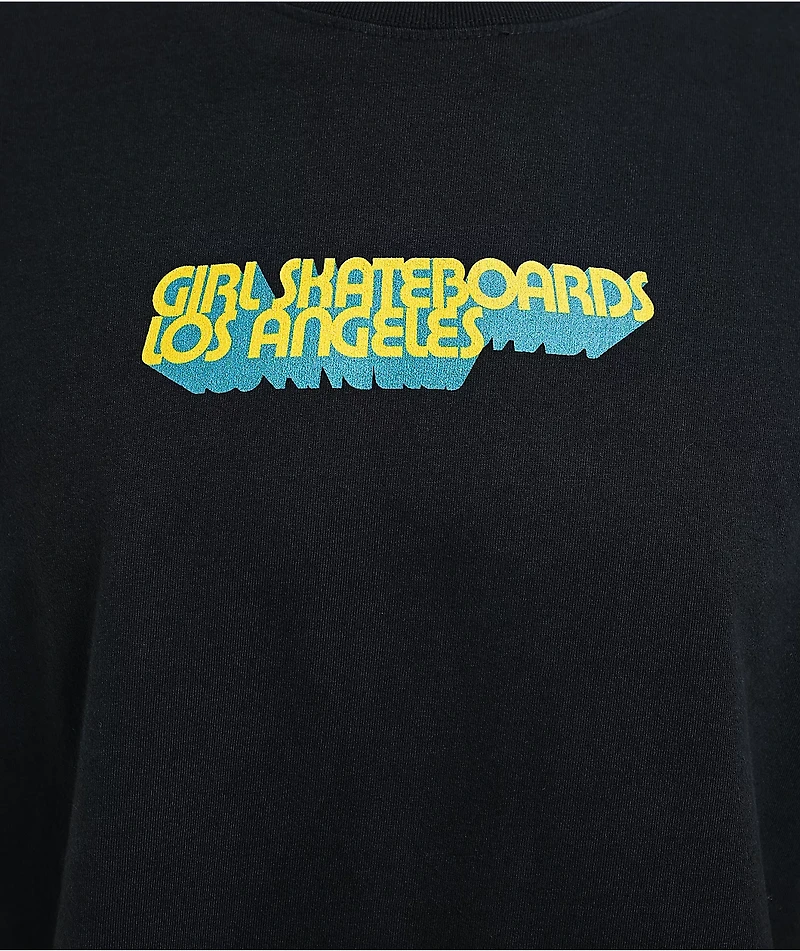Girl 3D Los Angeles Black T-Shirt