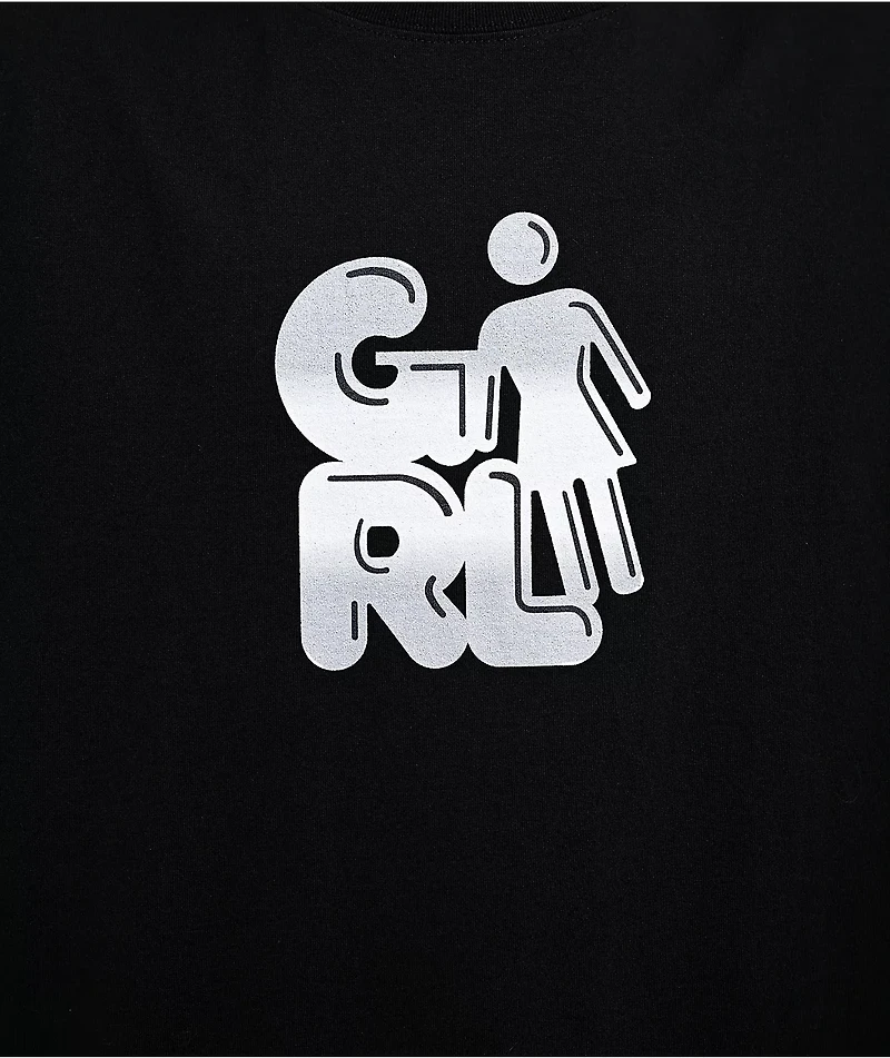 Girl Balloon Black T-Shirt