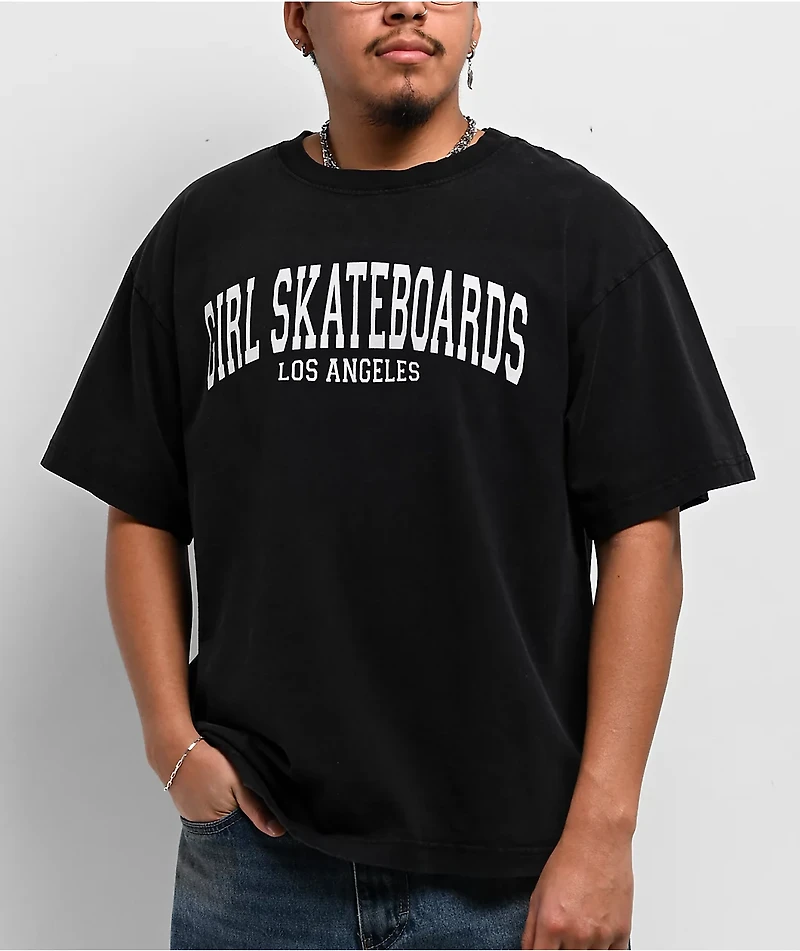 Girl Collegiate Black T-Shirt