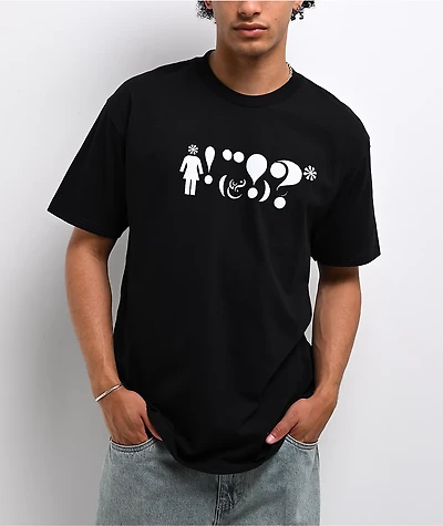 Girl Follies Question Black T-Shirt