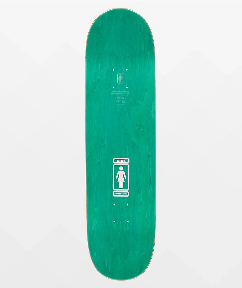 Girl Geering Party Eyes 8.5" Skateboard Deck