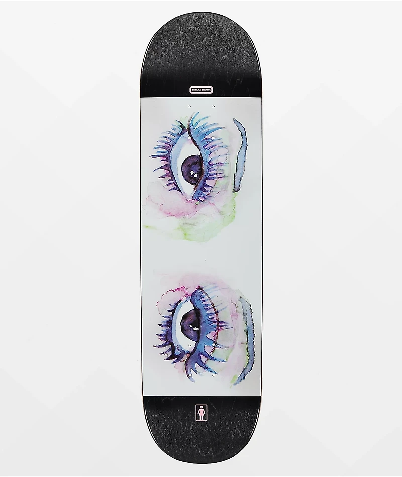 Girl Geering Party Eyes 8.5" Skateboard Deck