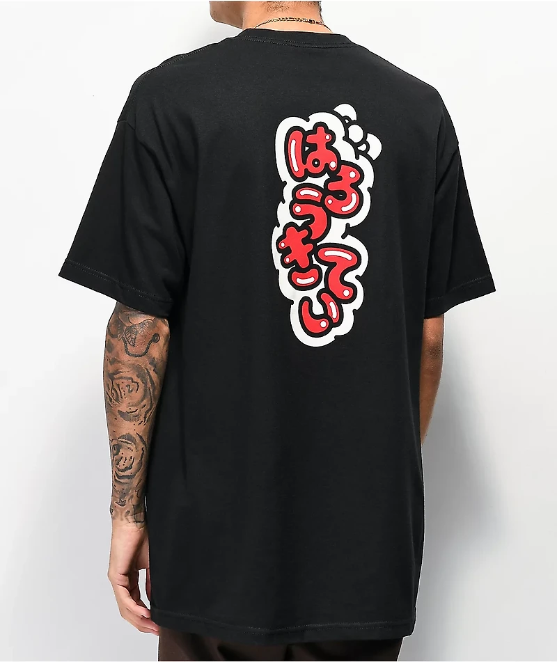 Girl x Hello Kitty 45th Anniversary Push Black T-Shirt