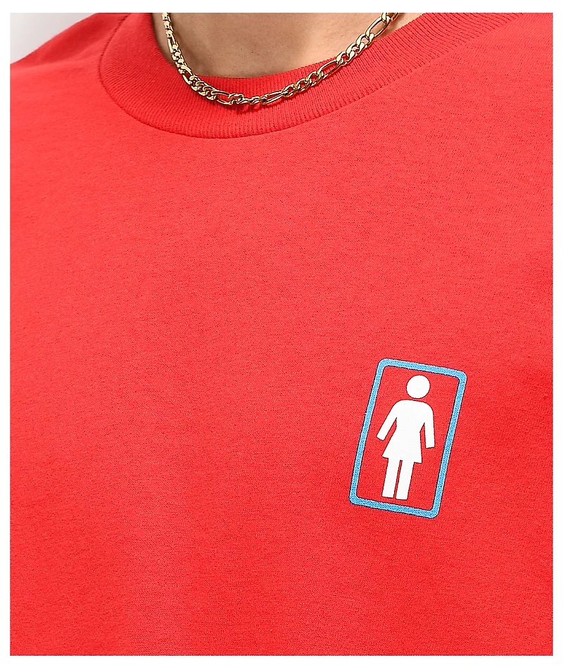 Girl x Hello Kitty 45th Anniversary Rainbow Red T-Shirt