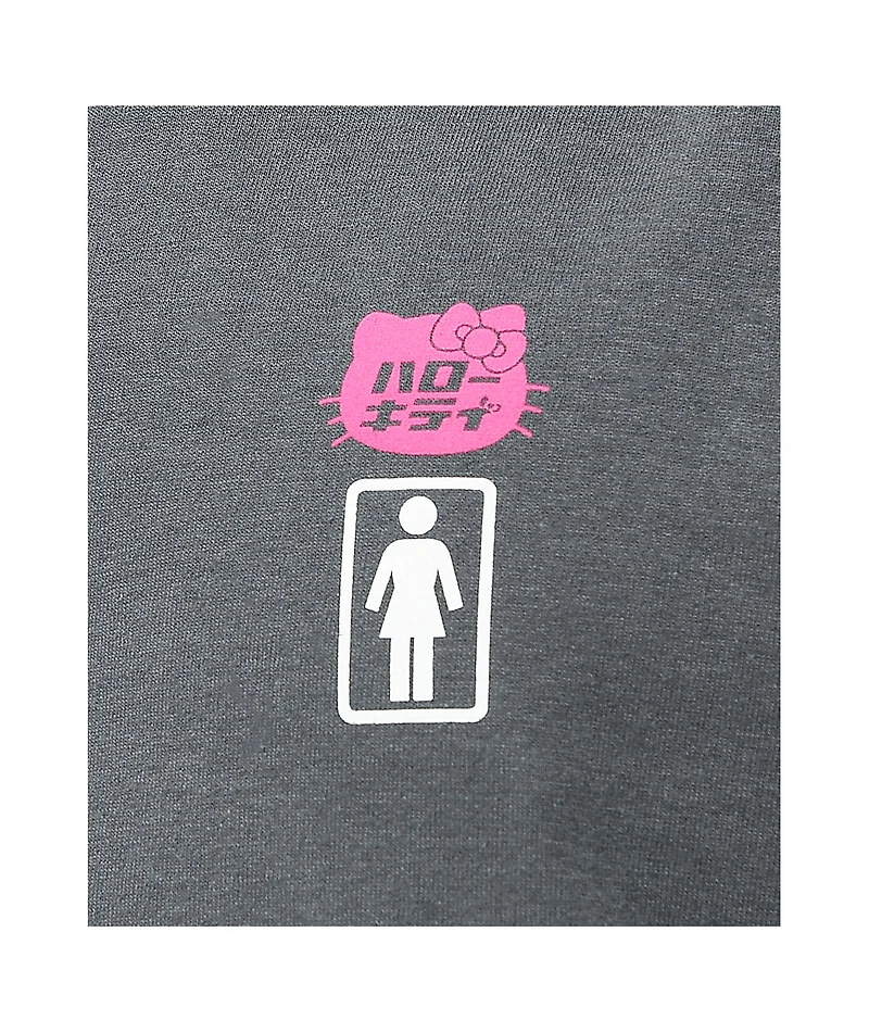 Girl x Hello Kitty Tokyo Speed Charcoal T-Shirt