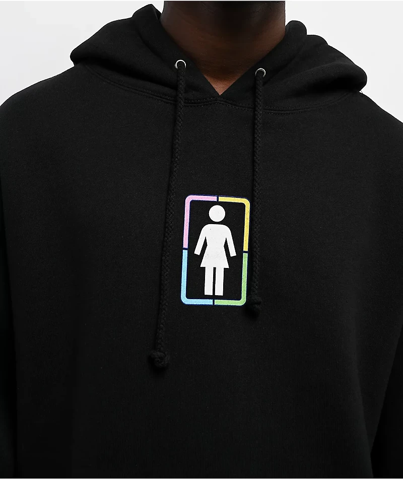 Girl x Hello Kitty and Friends Rainbow Black Hoodie