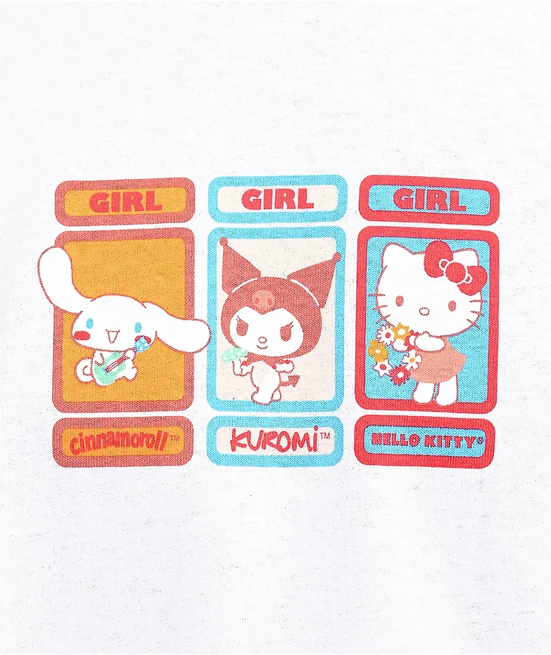 Girl x Hello Kitty and Friends Triple White T-Shirt