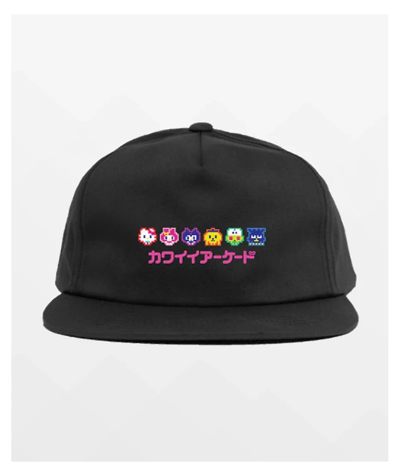 Girl x Sanrio Kawaii Arcade Black Snapback Dad Hat
