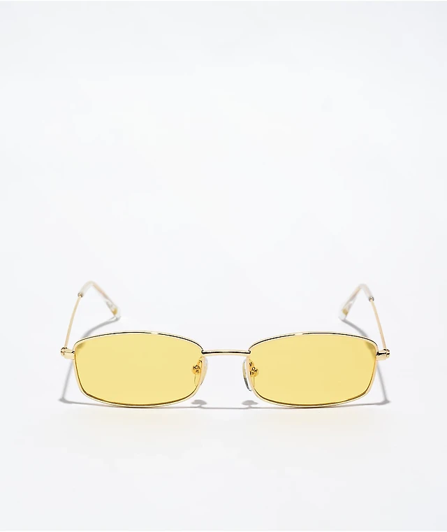 Dime x Kali Uchis Yellow polar Lens Sunglasses kali uchis x dime - kali - polarized cat eye sunglasses for  main image 2