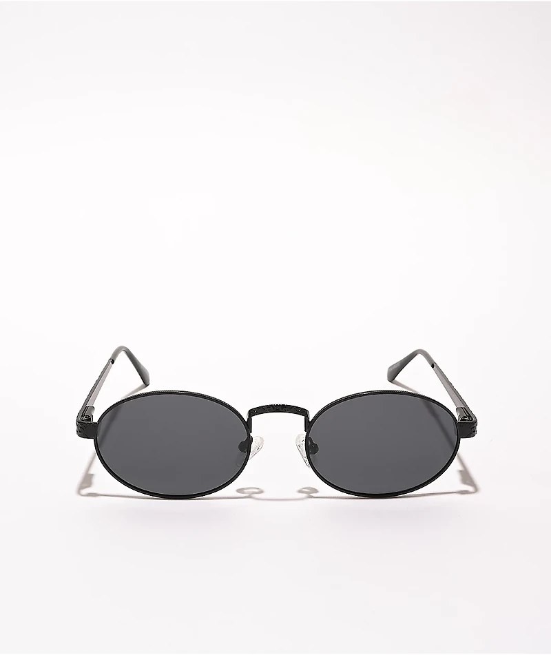 Glassy Zion Black Polar Round Sunglasses