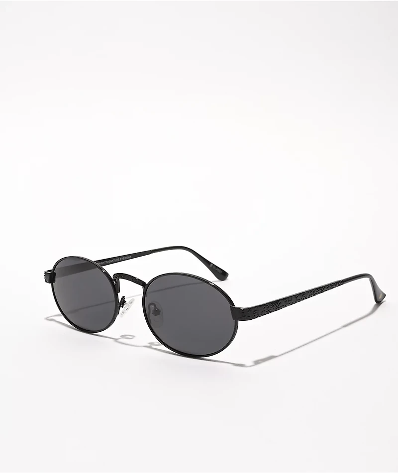 Glassy Zion Black Polar Round Sunglasses