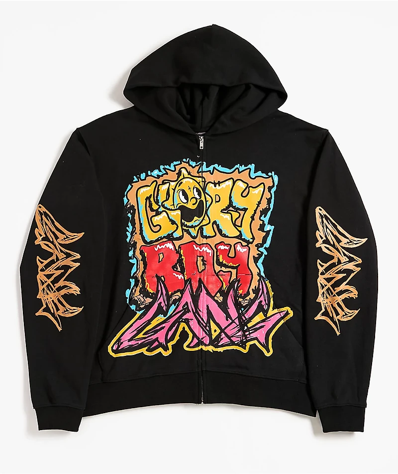 Glo Gang Glory 4 Eva Black Zip Hoodie