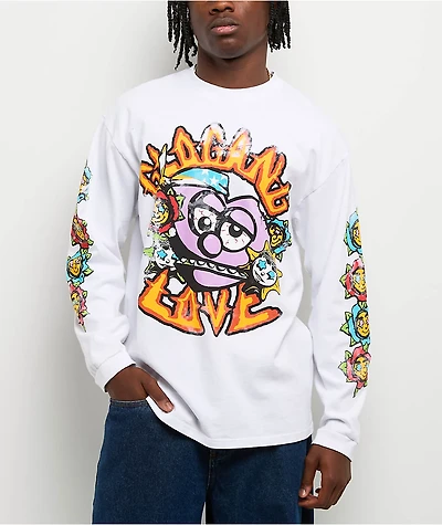 Glo Gang Love White Long Sleeve T-Shirt
