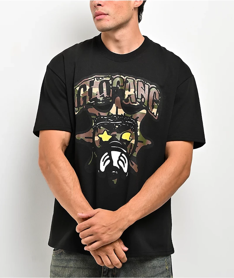 Glo Gang Sun Camo Black T-Shirt