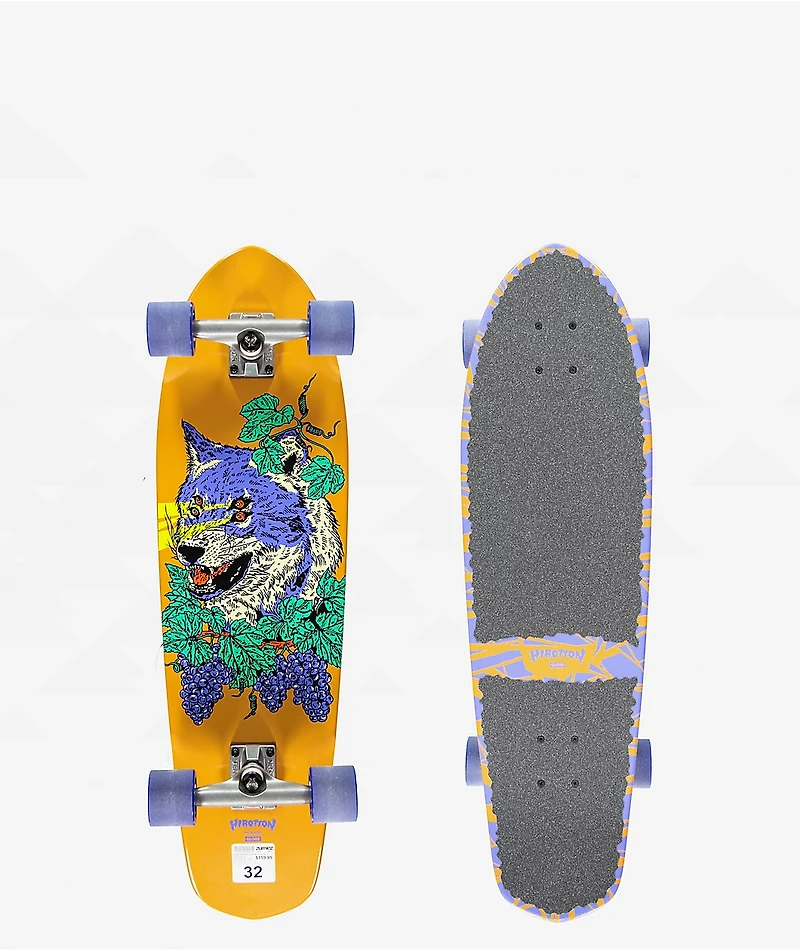 Globe Big Blazer Lazer Wolf 32" Cruiser Skateboard Complete