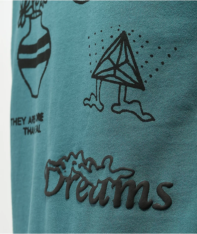 Globe Bootleg Dreams Teal Crewneck Sweatshirt