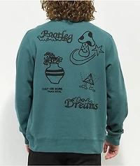 Globe Bootleg Dreams Teal Crewneck Sweatshirt
