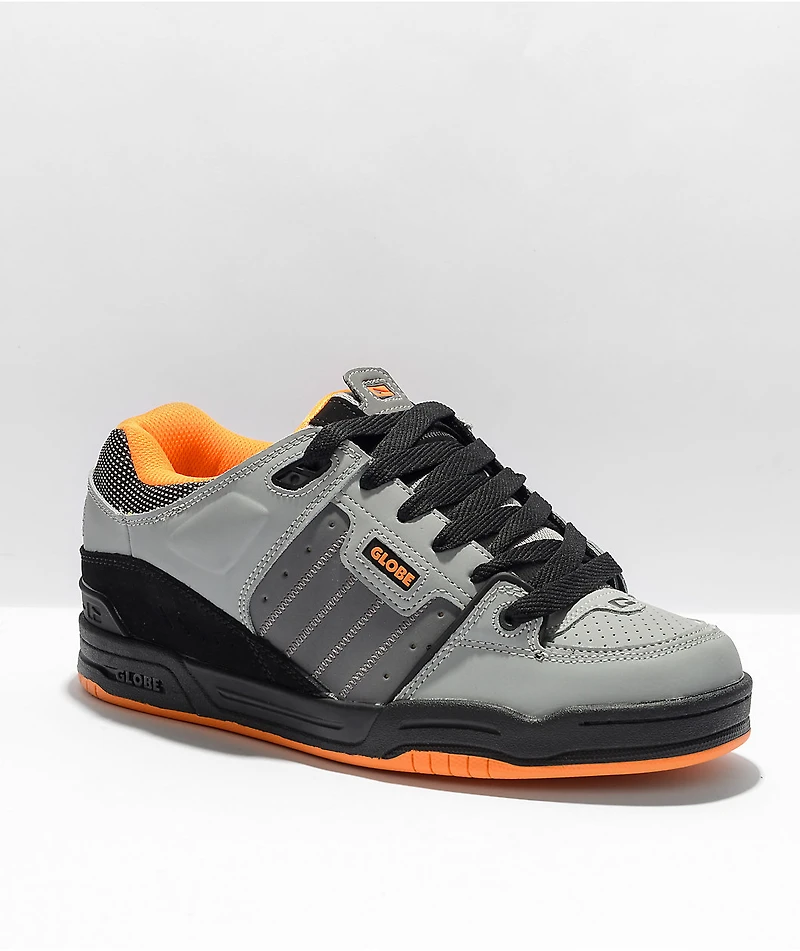 Globe Fusion Black, Grey, & Orange Skate Shoes
