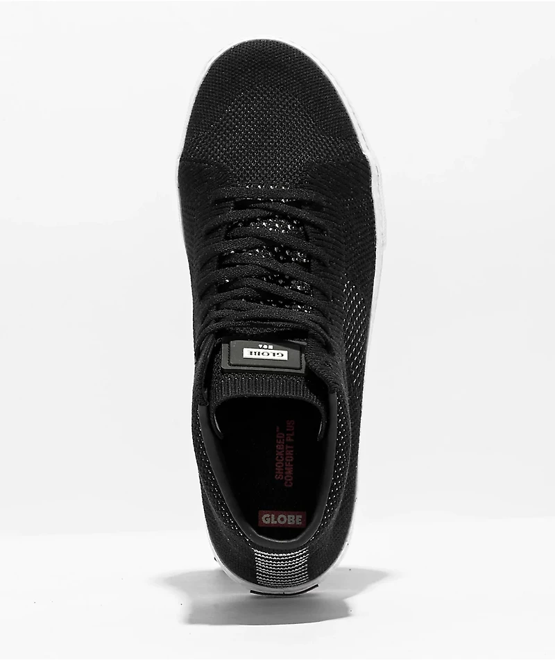Globe LA Knit Black & White High Top Skate Shoes