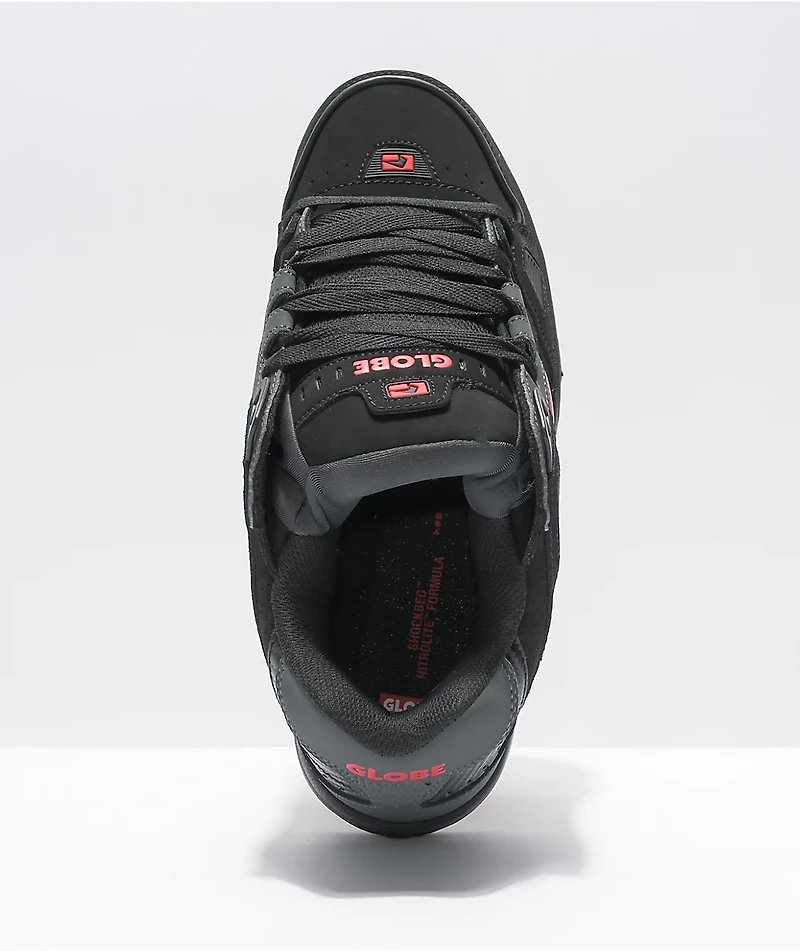 Globe Sabre Black, Charcoal, & Red Skate Shoes