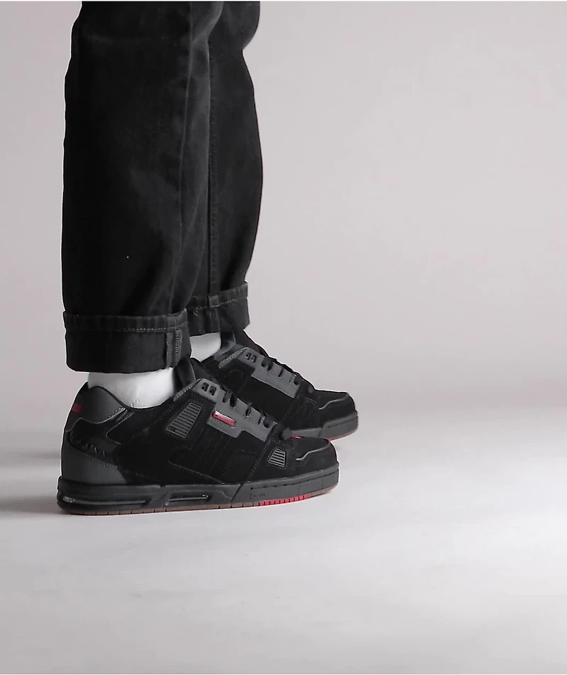 Globe Sabre Black, Charcoal, & Red Skate Shoes