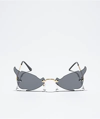 Gold & Black Wing Sunglasses