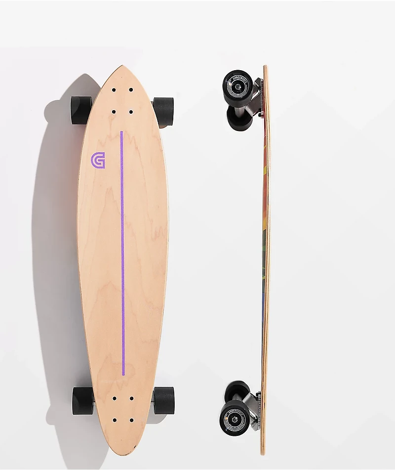 Gold Coast Rainbow Wrap 37" Pintail Longboard Complete