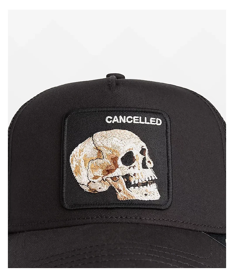Goorin Bros. Cancelled Skull Black Trucker Hat