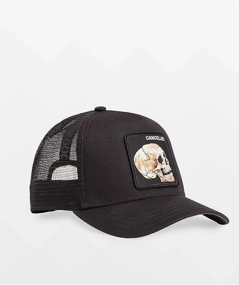 Goorin Bros. Cancelled Skull Black Trucker Hat