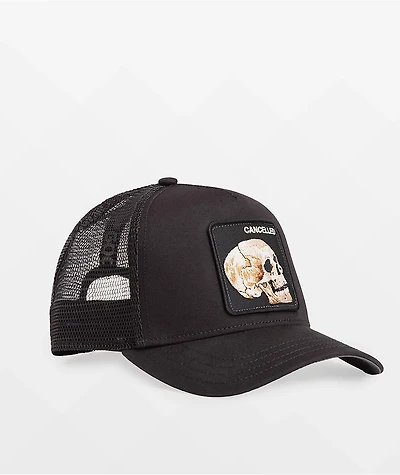 Goorin Bros. Cancelled Skull Black Trucker Hat
