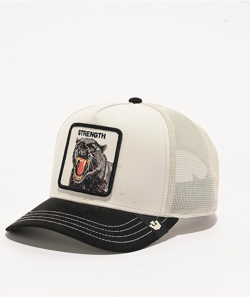 Goorin Bros. Strength Panther White & Black Trucker Hat