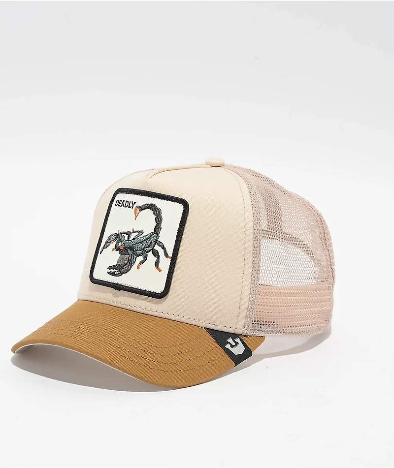 Goorin Bros. The Deadliest Scorpion Tan & Brown Trucker Hat