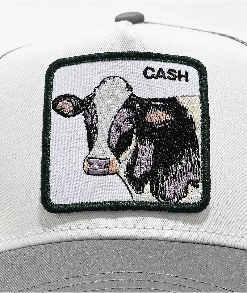 Goorin Cash Cow Grey & White Trucker Hat