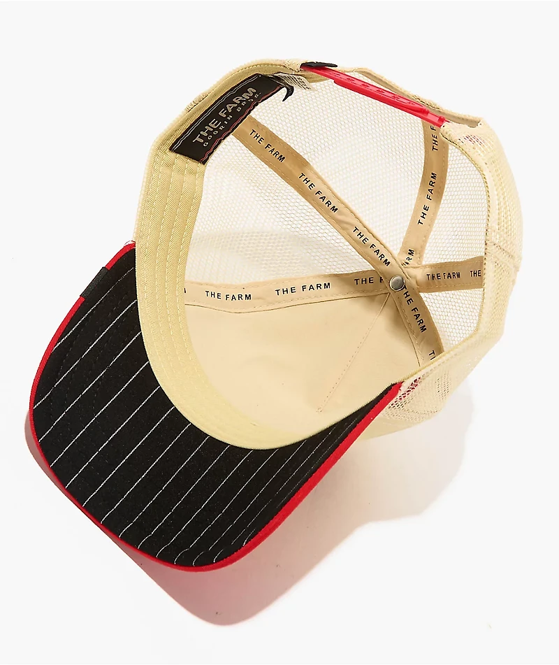 Goorin Venom Snake Fab Farm Beige & Red Trucker Hat