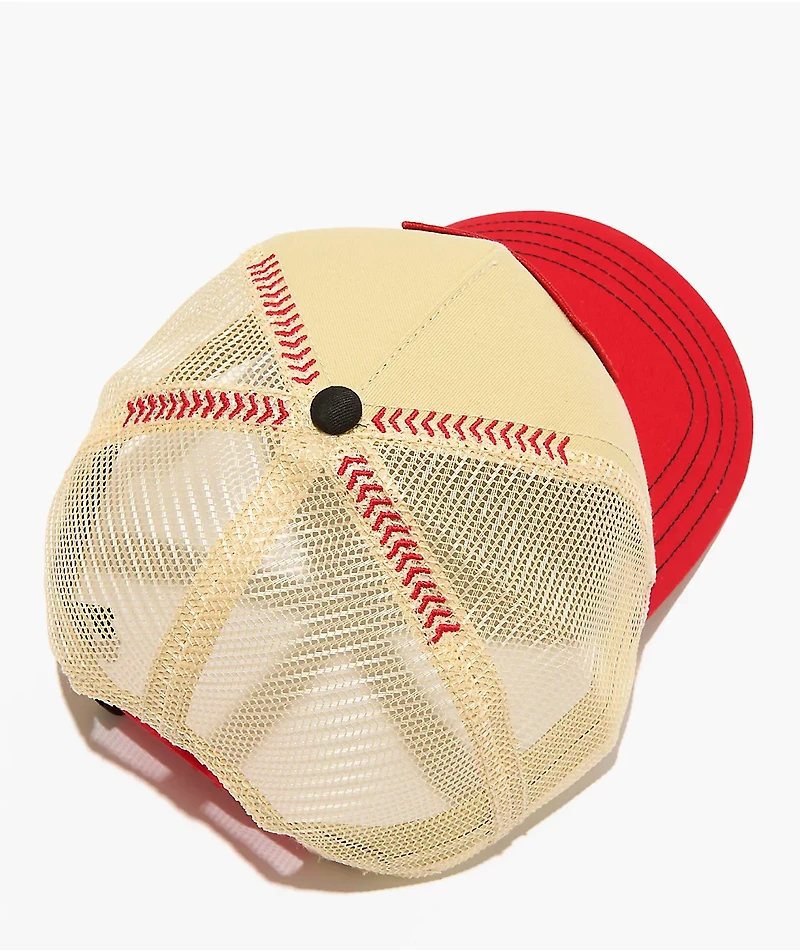 Goorin Venom Snake Fab Farm Beige & Red Trucker Hat