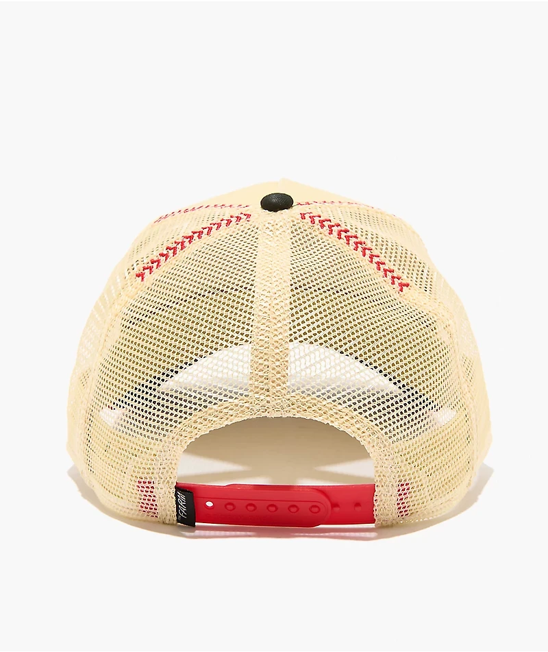 Goorin Venom Snake Fab Farm Beige & Red Trucker Hat