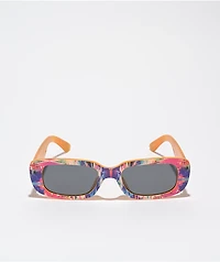 Graffiti Print Rectangle Sunglasses