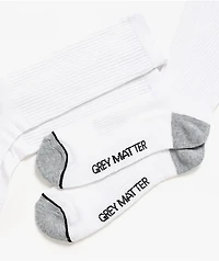 Grey Matter Concepts 10 Pack White Crew Socks