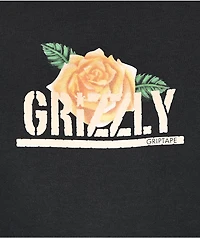 Grizzly Peach Rose Black T-Shirt
