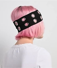 Grommet Black Headband