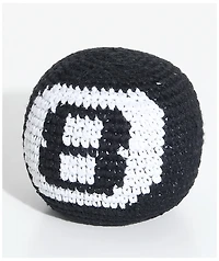 Guatemalart 8 Ball Black Hacky Sack