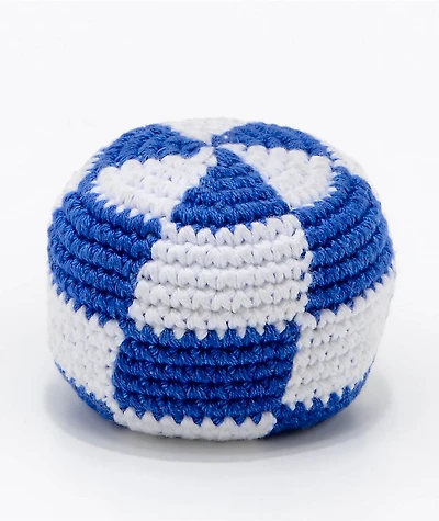 Guatemalart Checkered Blue & White Hacky Sack