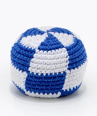 Guatemalart Checkered Blue & White Hacky Sack