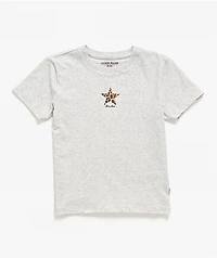 Guess Jeans Cheetah Star Grey Crop T-Shirt