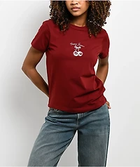 Guess Jeans Cherry Red Regular Fit T-Shirt