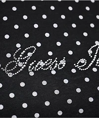 Guess Jeans Polka Dot  Rhinestone Black T-Shirt