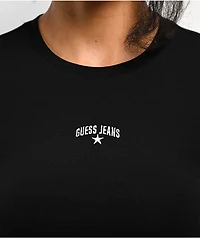 Guess Jeans Star Embroidered Black T-Shirt